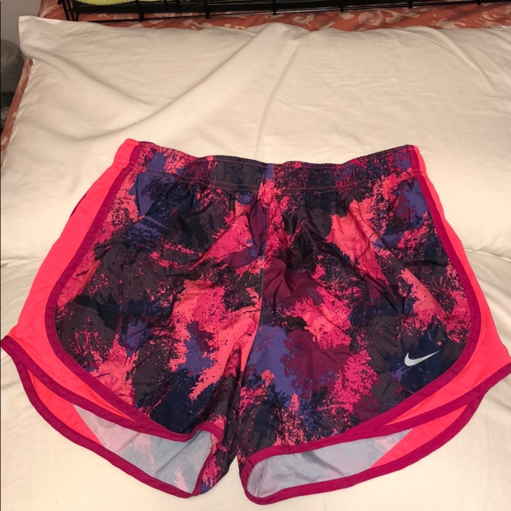 Paint splattered nike shorts